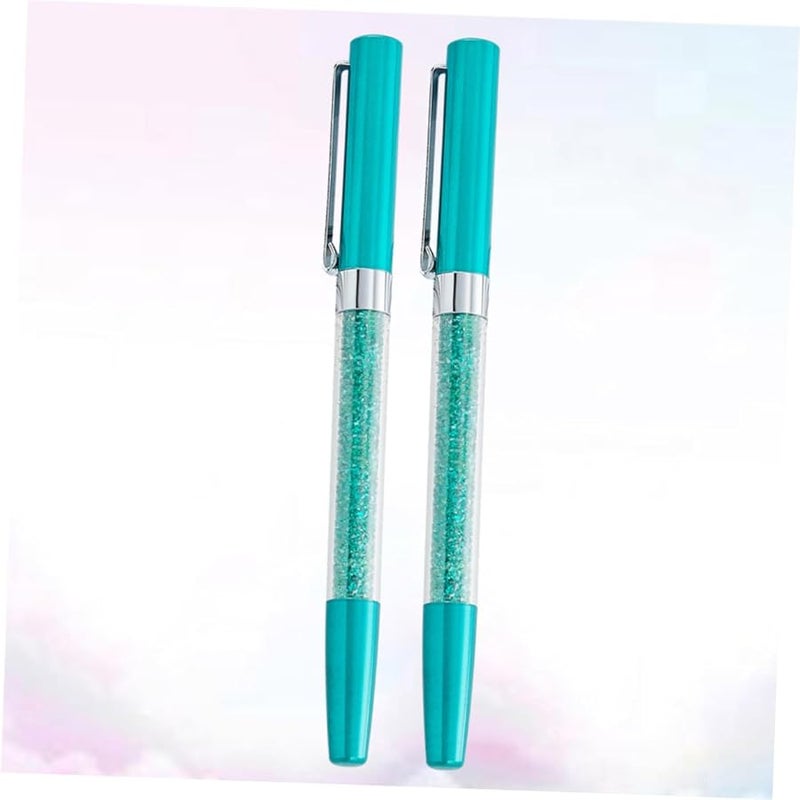Elegant Metal Crystal Business Pen Set 2 Pcs with Clip Case for Weddings Office Events - Image 5